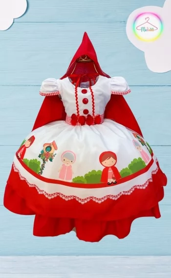 Vestido Luxo Princesas Chapeuzinho Vermelho