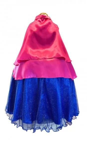 Fantasia Infantil Princesas Menina de Gelo Com Capa Luxo Festas