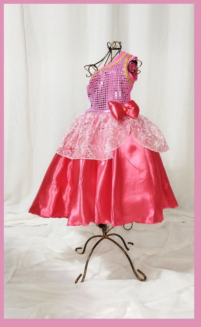 FANTASIA VESTIDO PINK TEMA RAINHA MAE PRINCESINHA SOFIA LUXO