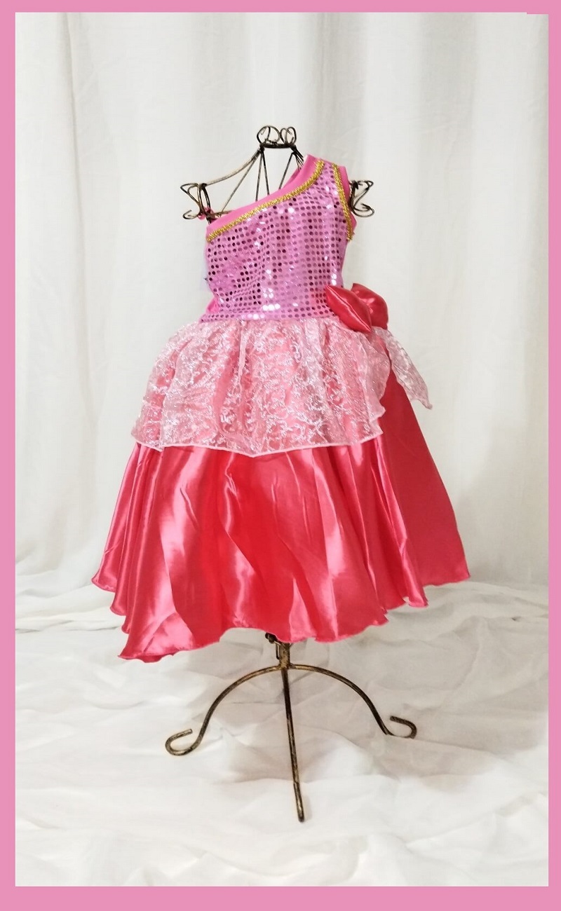 FANTASIA VESTIDO PINK TEMA RAINHA MAE PRINCESINHA SOFIA LUXO