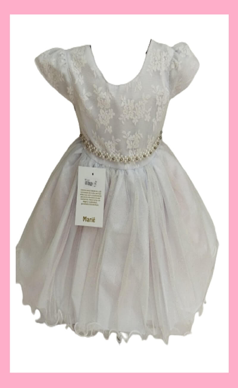 Vestido Infantil Marie Festa Princesa Baby Luxo Feminino