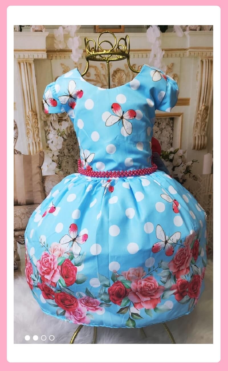 Vestido infantil para festa da sale primavera