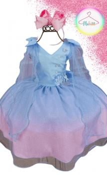 Fantasia Cinderela Infantil Luxo Princesas Disney G 9-12